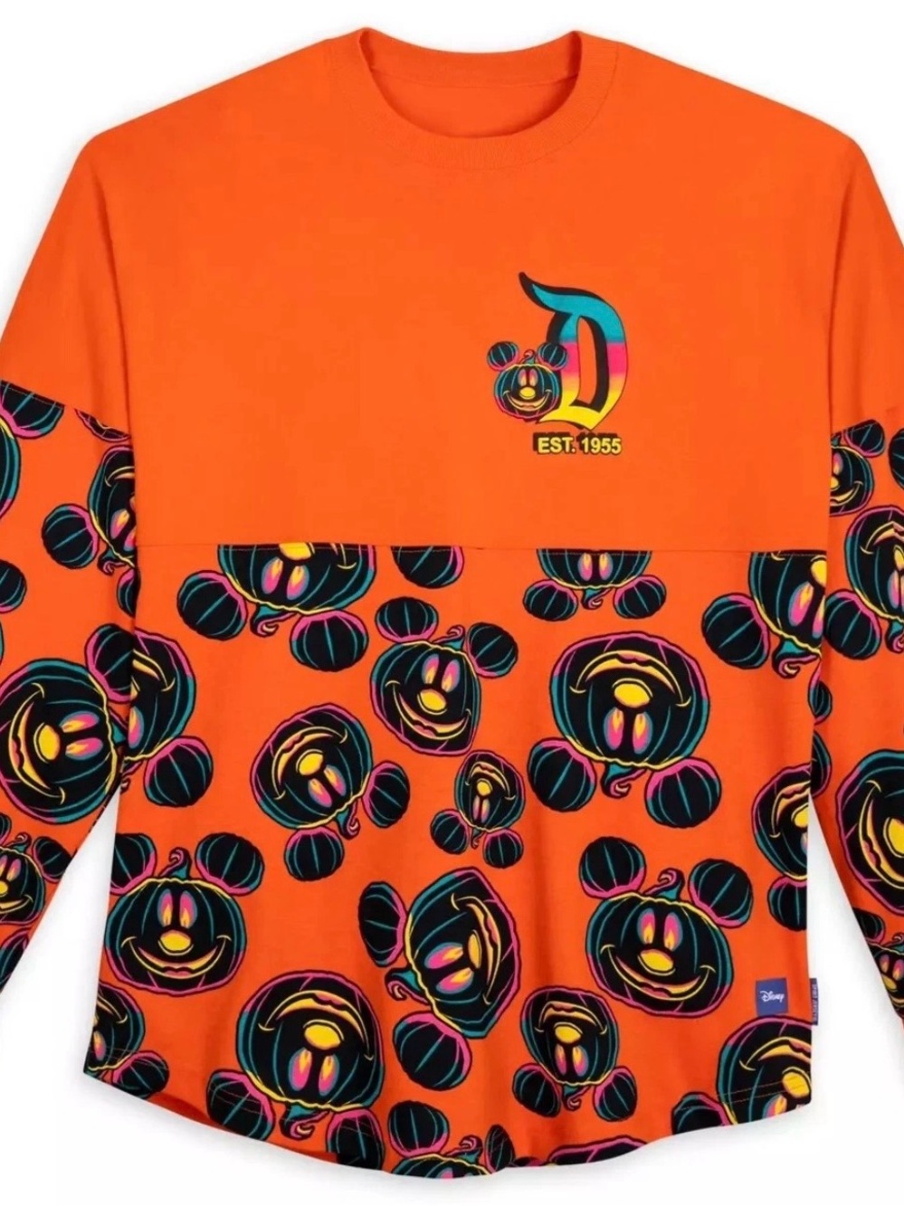 Kids Disney Parks Mickey Mouse Pumpkin Halloween Spirit Jersey size 11/12